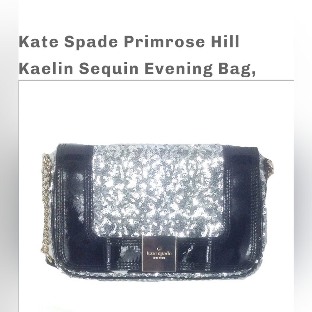 Kate Spade Silver Primrose Hill Kaelin Sequin Evening Crossbody Bag NWOT